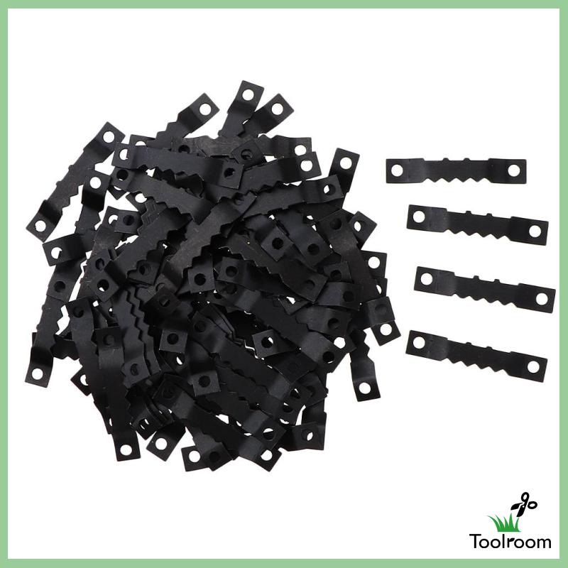 Set 100 Móc Treo Ảnh Răng Cưa Bằng Kim Loại Màu Đen Lỗ Đôi 45mm Trang Trí Nhà Cửa