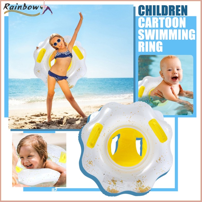 Phao Bơi Dày Dặn Hình Bông Hoa Đính Kim Sa Dành Cho Bé Mới Tập Bơi