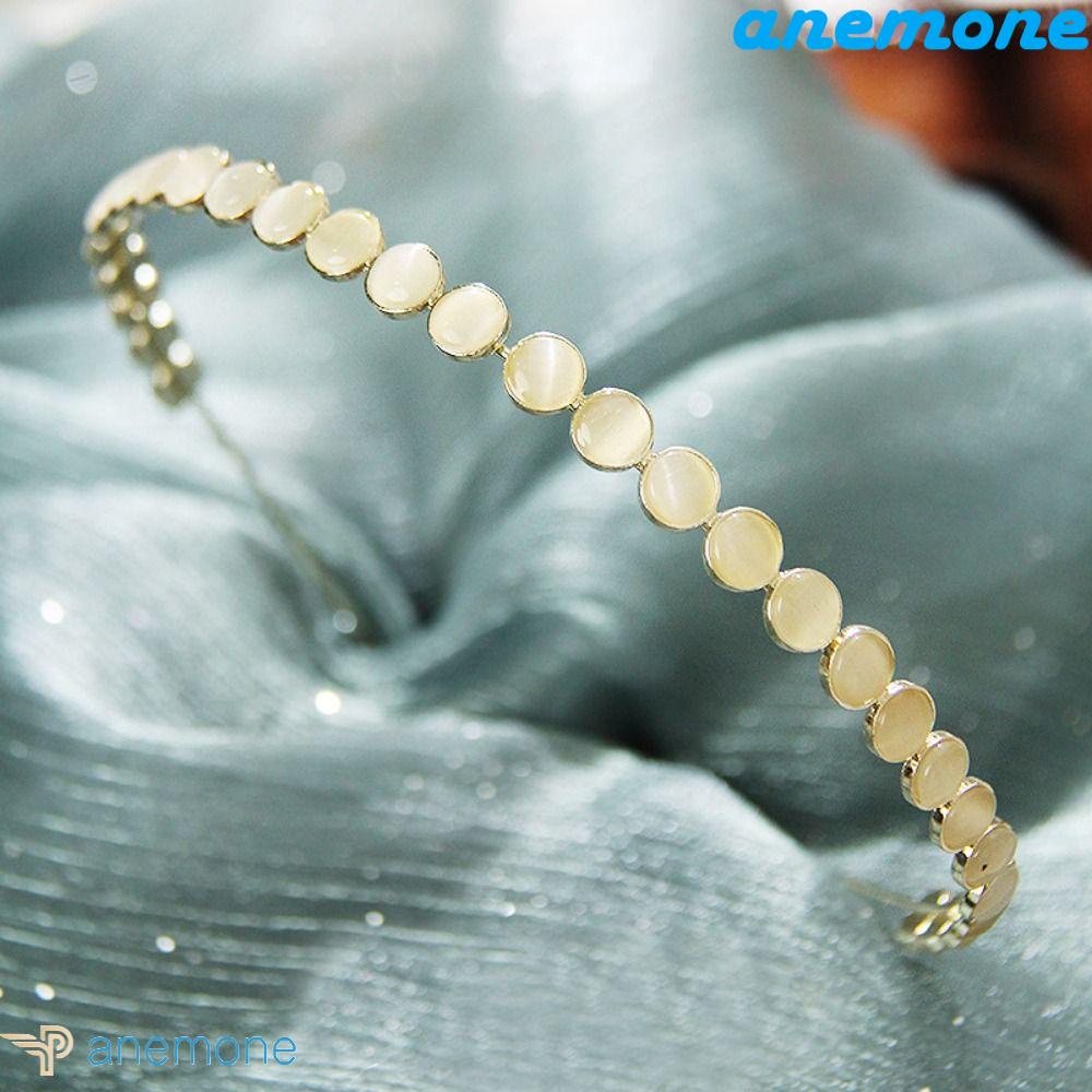 ANEMONE Băng Đô Cài Tóc Đính Đá Opal Lấp Lánh Thanh Lịch Cho Nữ