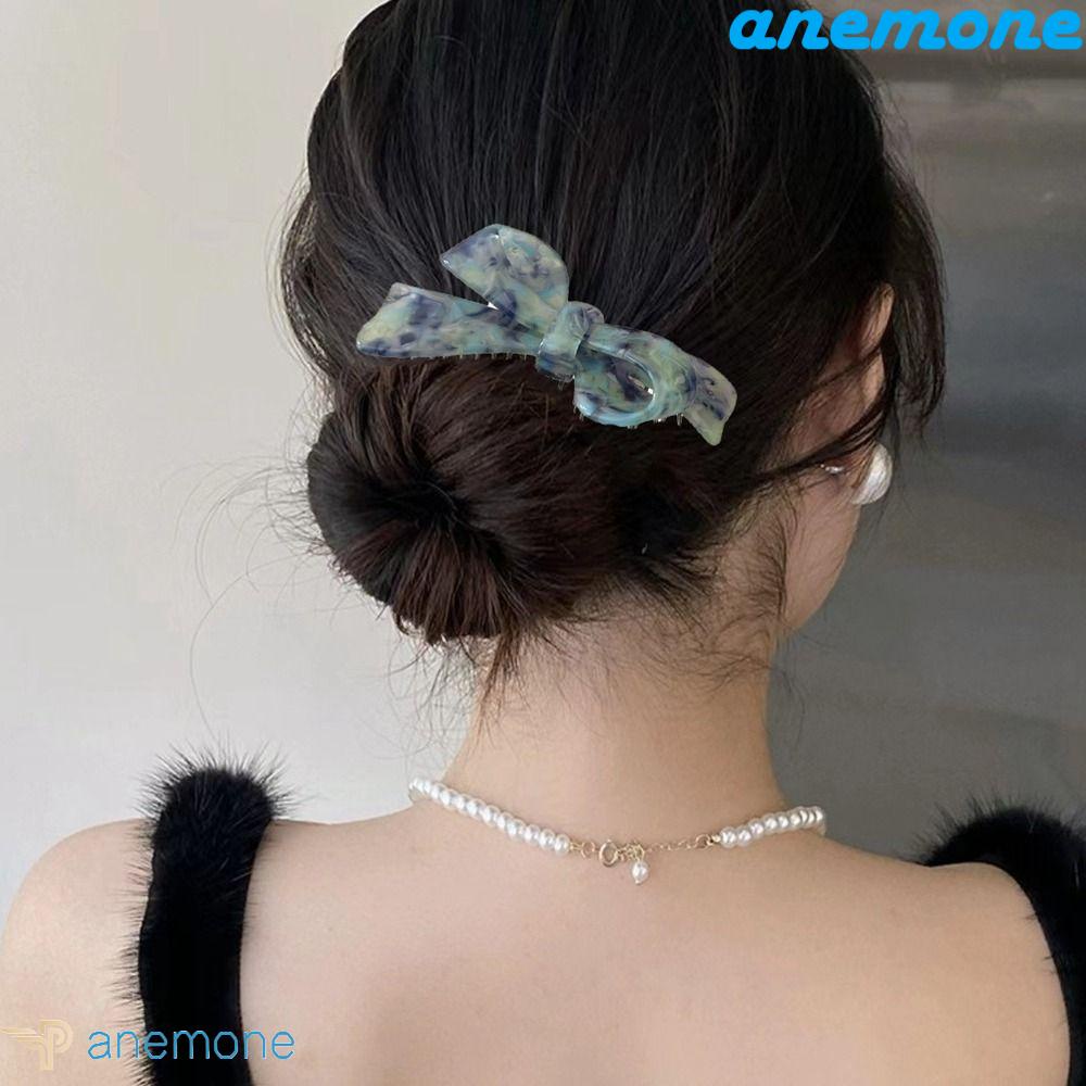 ANEMONE Kẹp Tóc Hình Nơ Phong Cách Vintage Cho Nữ