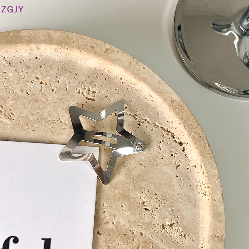 Bộ 10 Kẹp Tóc Kim Loại Hình Ngôi Sao Năm Cánh Chống Trượt Cho Nữ Y2K Mới