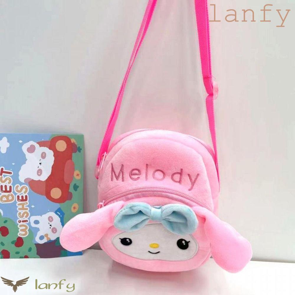 LANFY Túi Đeo Chéo Hình Cinnamoroll Hoạt Hình Nhồi Bông Đáng Yêu