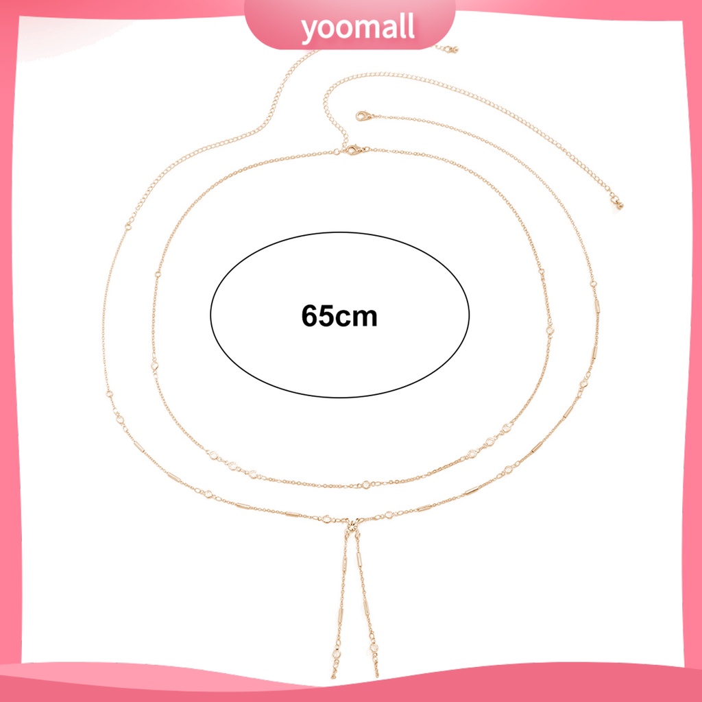 [YM] Set 2 Dây Xích Thắt Lưng Hai Lớp Khóa Tôm Hùm Tinh Tế Phong Cách Hip Hop Cho Nữ Biểu Diễn