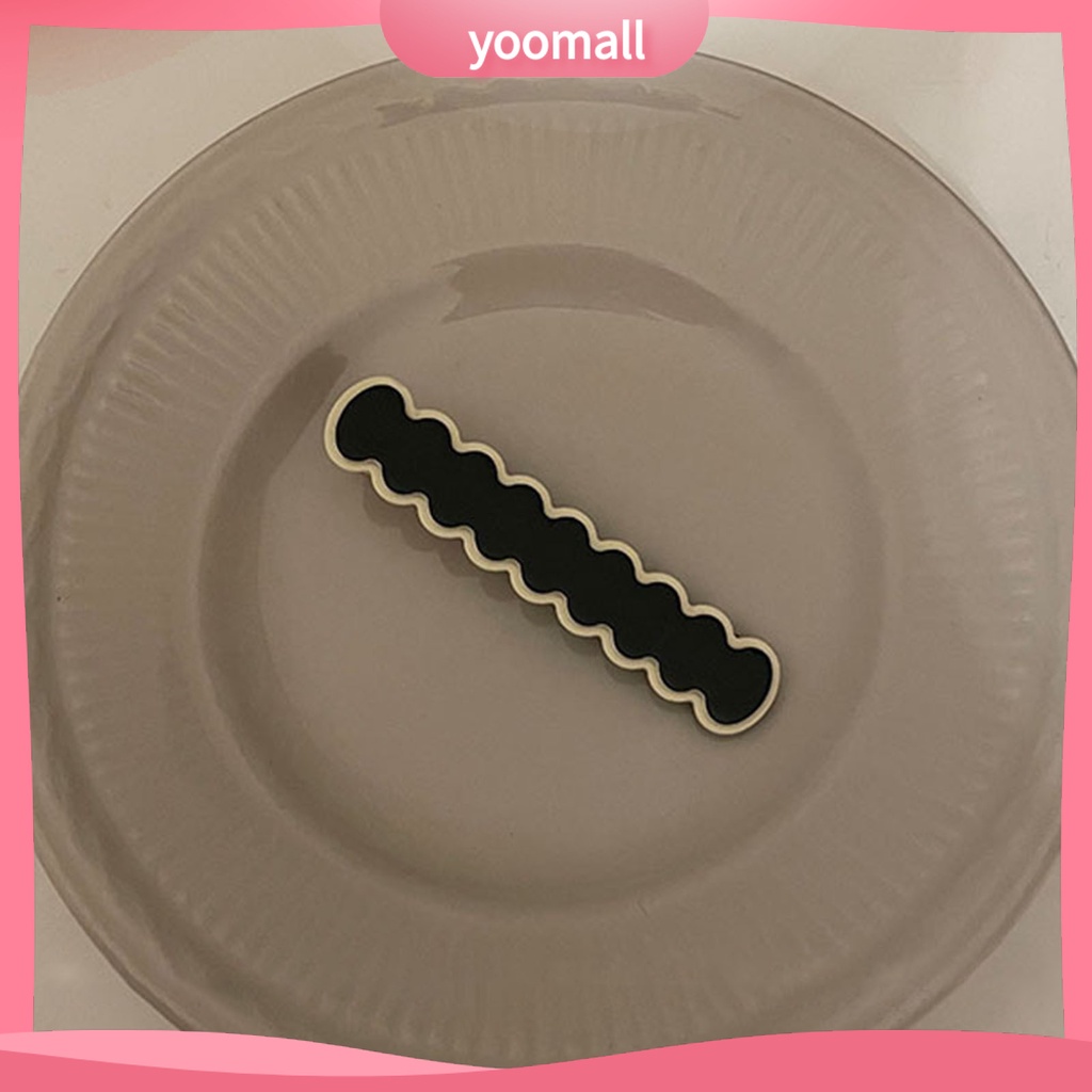 Kẹp Tóc Bằng Hợp Kim Acrylic Họa Tiết Caro Phong Cách Vintage Cho Nữ