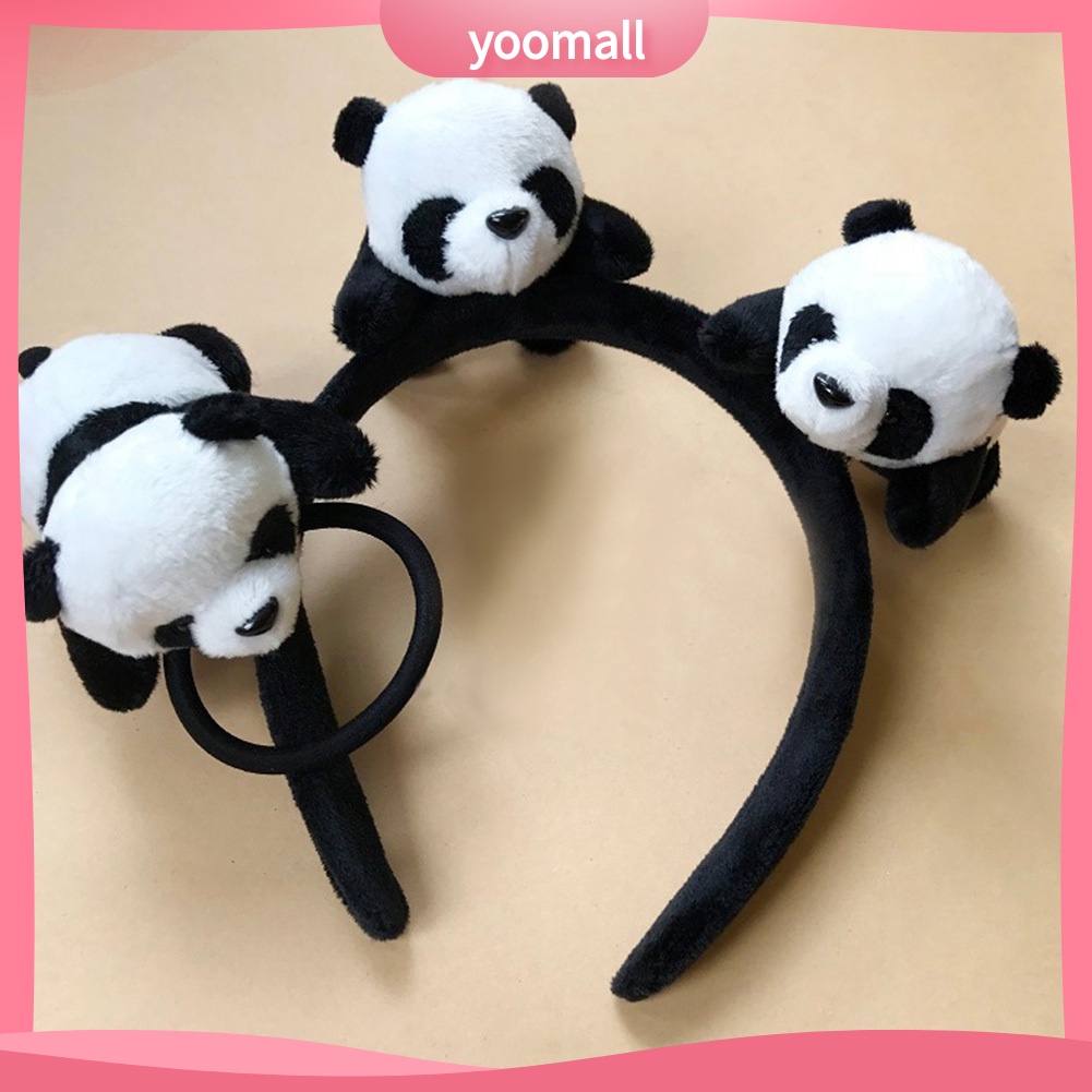 Dây Cột Tóc Co Giãn Hình Gấu Trúc Hoạt Hình Đáng Yêu Cho Nữ