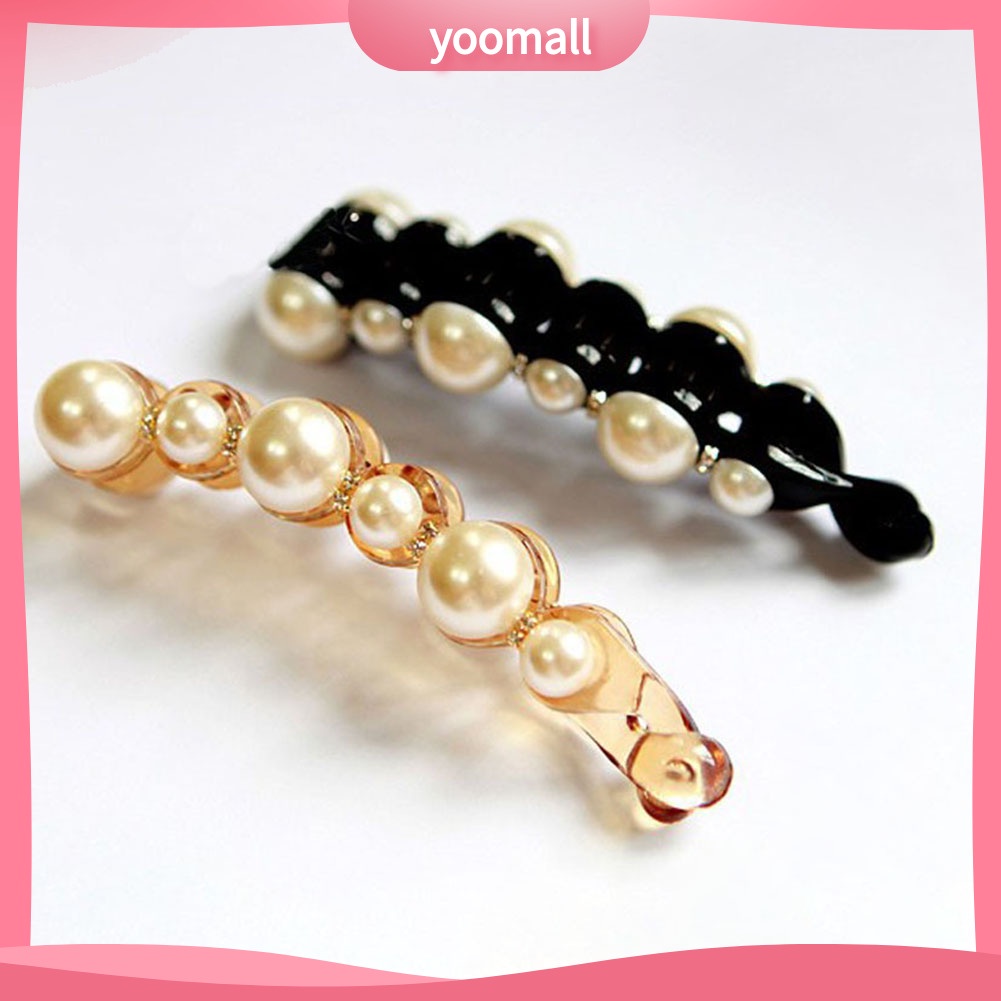 Kẹp Tóc Càng Cua Đính Ngọc Trai Nhân Tạo Cho Nữ