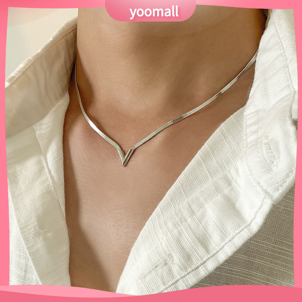 Vòng Cổ Choker Nối Dài Mặt Chữ V Có Thể Điều Chỉnh Cho Nam