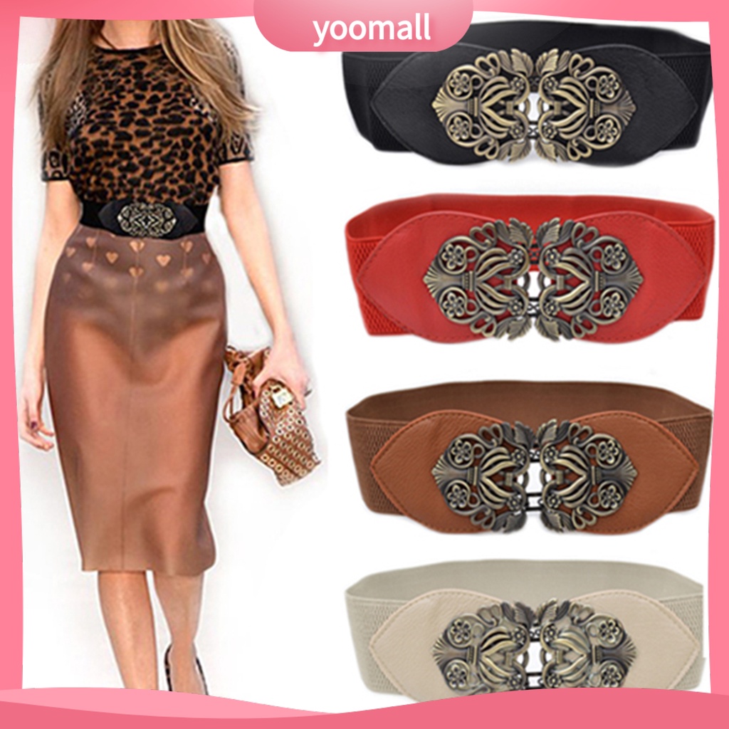 Thắt Lưng Giả Da Với Khoá Kim Loại Thời Trang Cho Nữ