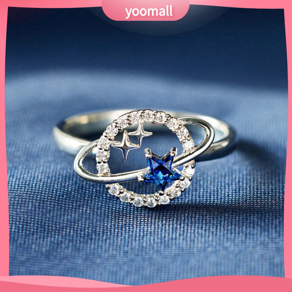 Nhẫn Mạ Điện Họa Tiết Hành Tinh Ngôi Sao Thời Trang Cho Nữ