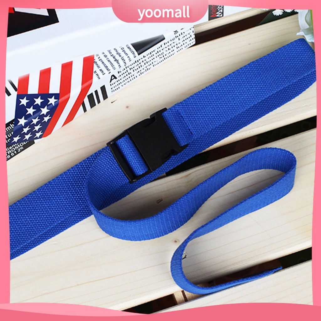 Thắt Lưng Vải Canvas Màu Trơn Khóa Nhựa Dễ Phối Đồ Thời Trang Cho Nữ