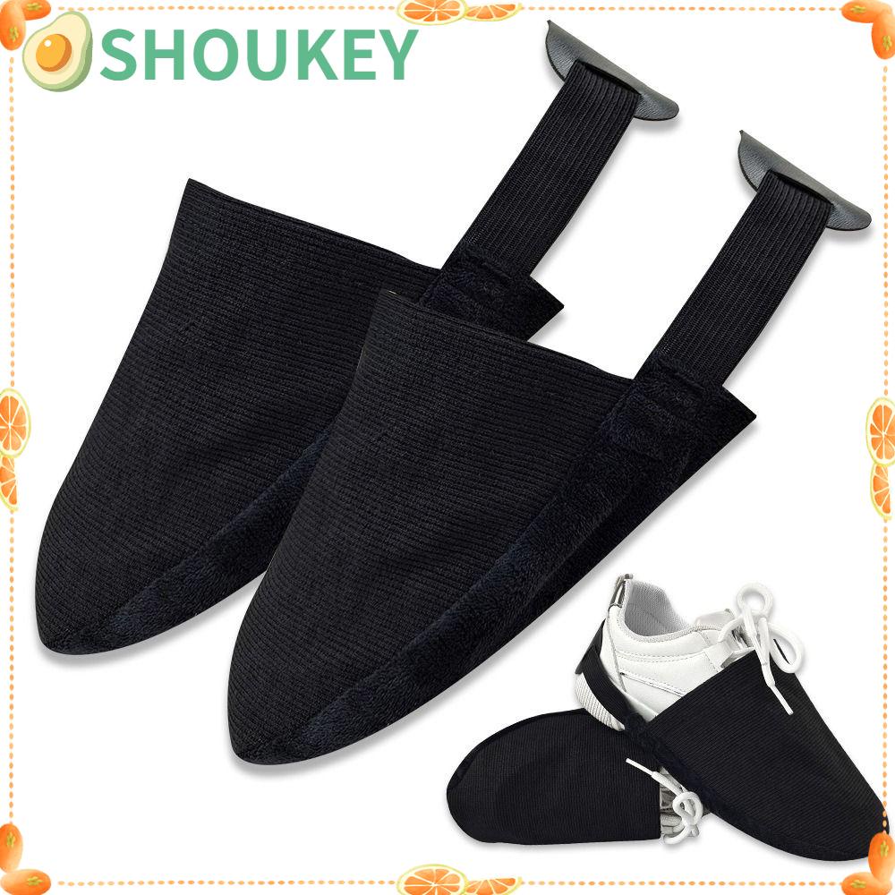 SHOUKEY Vỏ Bọc Giày Bowling Bằng Vải Không Dệt Co Giãn Chống Trượt Màu Đen