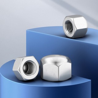  Mũ Đai ốc 304 Thép không gỉ cấu hình thấp Đai ốc bảo vệ chống nước Đai ốc M3M4M5M6M8M10M12