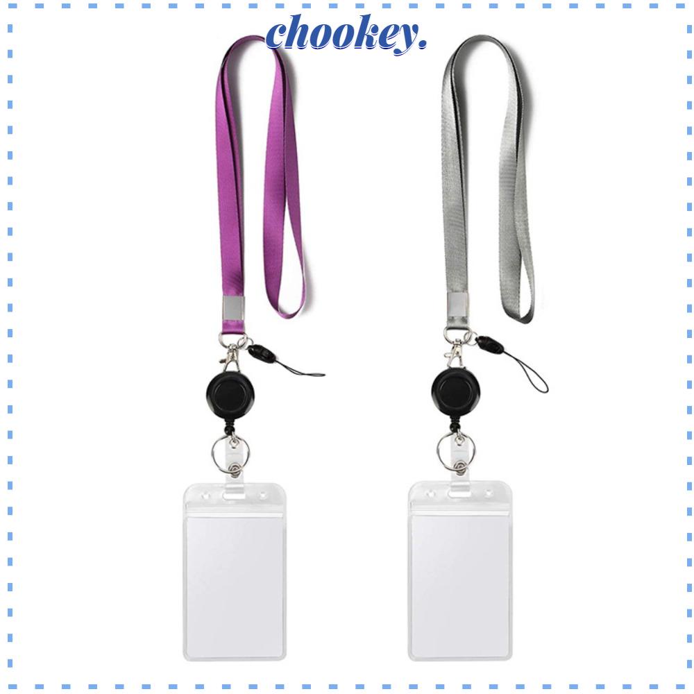 CHOOKEY 2 Kẹp Bảo Vệ Thẻ ID Cho Nhân Viên Văn Phòng
