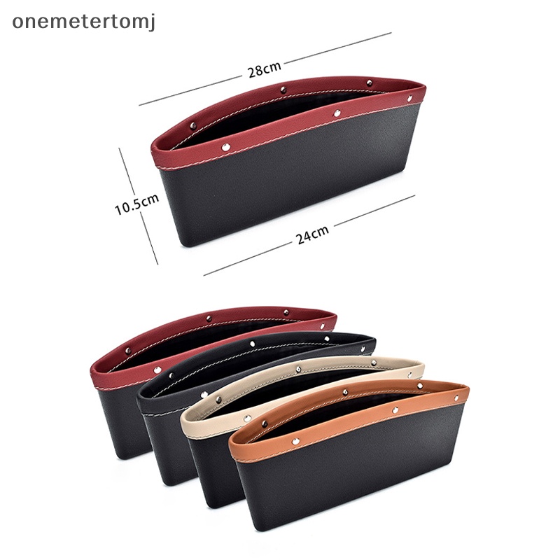 Onemetertomj 1 Hộp Da Đựng Đồ Dùng Khe Hở Ghế Ngồi Xe Hơi Bốn Màu Tùy Chọn