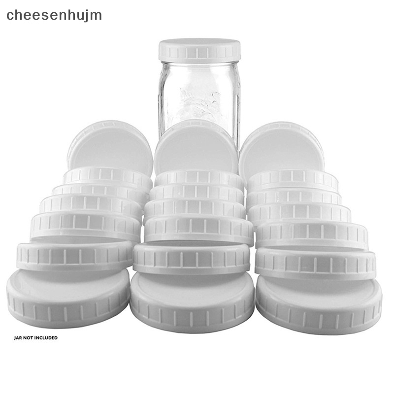 Bộ 10 Nắp Đậy Hũ Lọ Bằng Nhựa Đường Kính Trong 70mm / 86mm Màu Trắng
