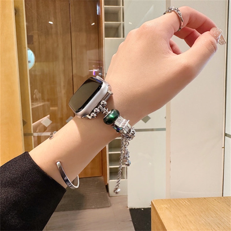 Dây Đeo Đồng Hồ Bằng Kim Loại Mỏng Dễ Thương Dành Cho iWatch