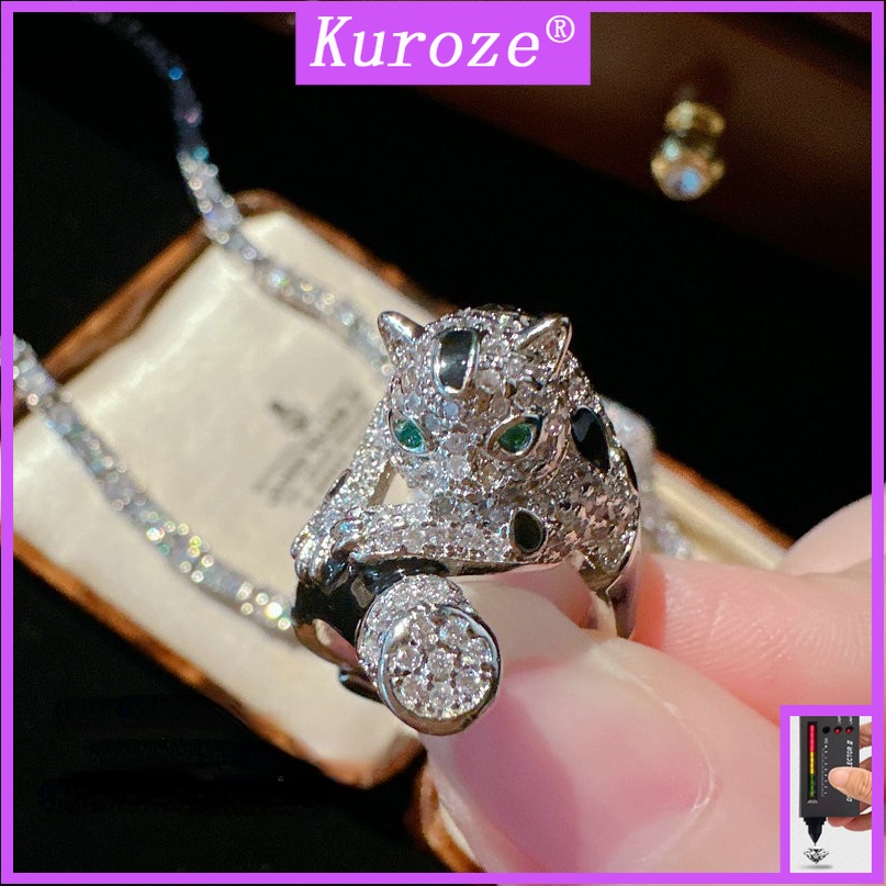 Nhẫn Kim Cương Giả Họa Tiết Da Báo Sang Trọng Kuroze