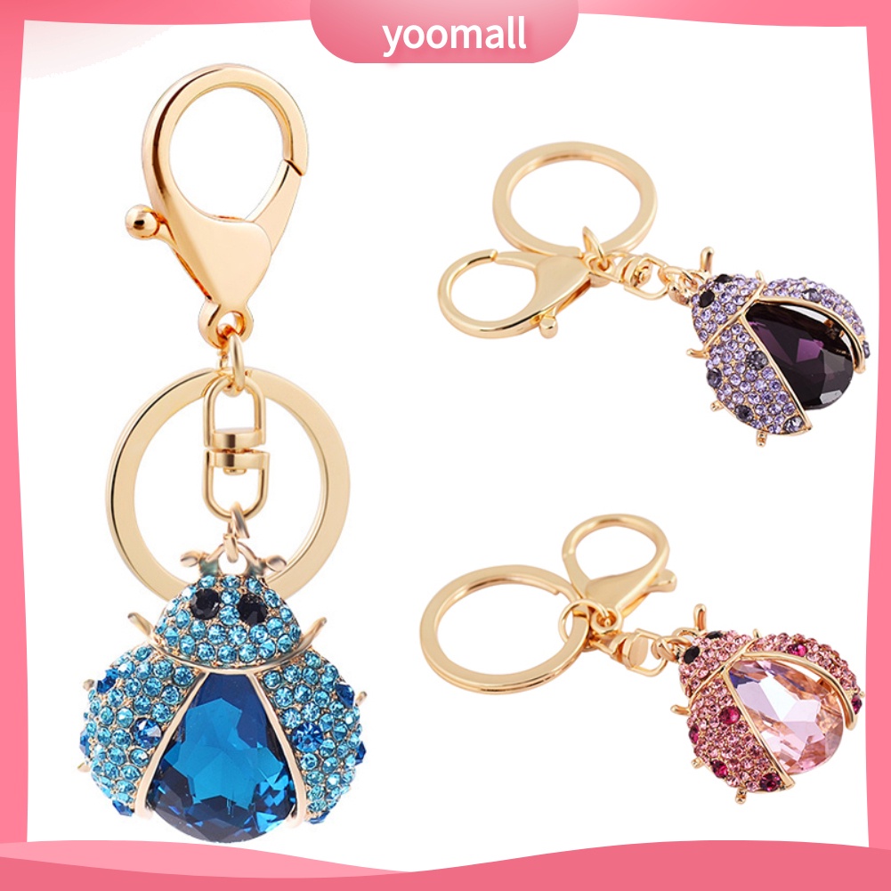 Móc Khóa Hình Bọ Rùa Đính Đá Dễ Thương