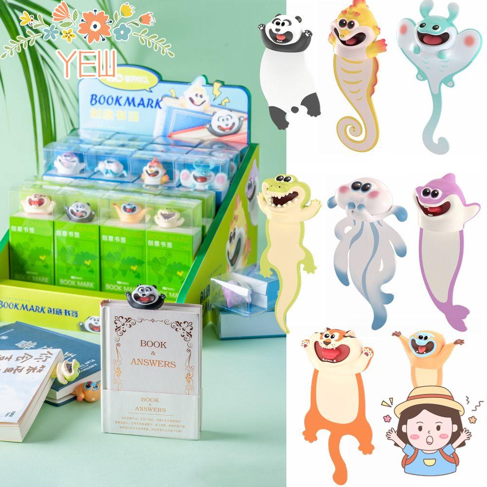 YEW Thẻ Đánh Dấu Trang Sách 3D Bằng PVC Hình Động Vật