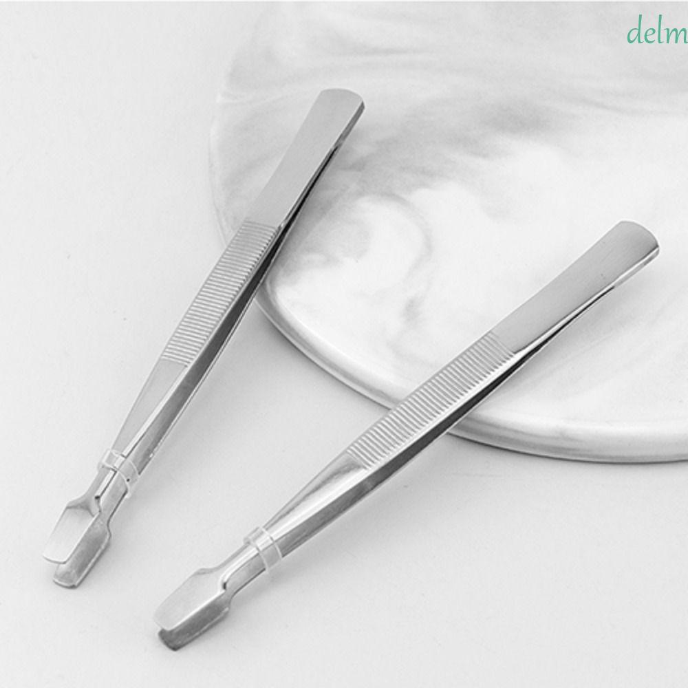 Nhíp Đầu Phẳng Bằng Thép Không Gỉ Chuyên Dụng Cho Nối Mi / Lông Mày / Khuỷu Tay