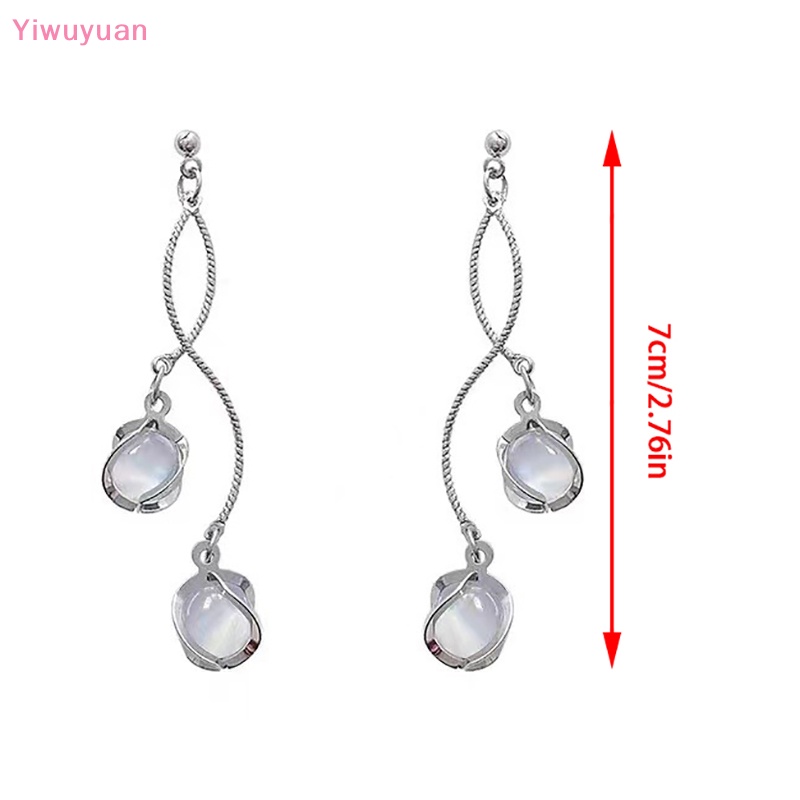 Khuyên Tai Nữ Dáng Dài Bằng Đồng Tổng Hợp Đính Đá Quý Thời Trang Mới