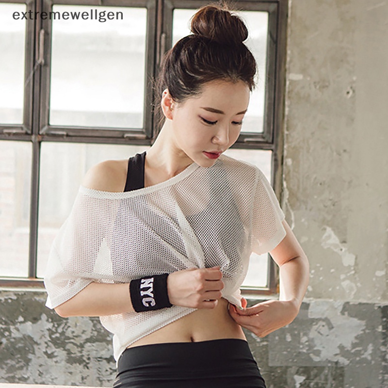 [Cực Tốt] Áo Thun Lưới Tay Ngắn Harajuku Màu Trắng Thời Trang Mùa Hè Cho Nữ Y2K