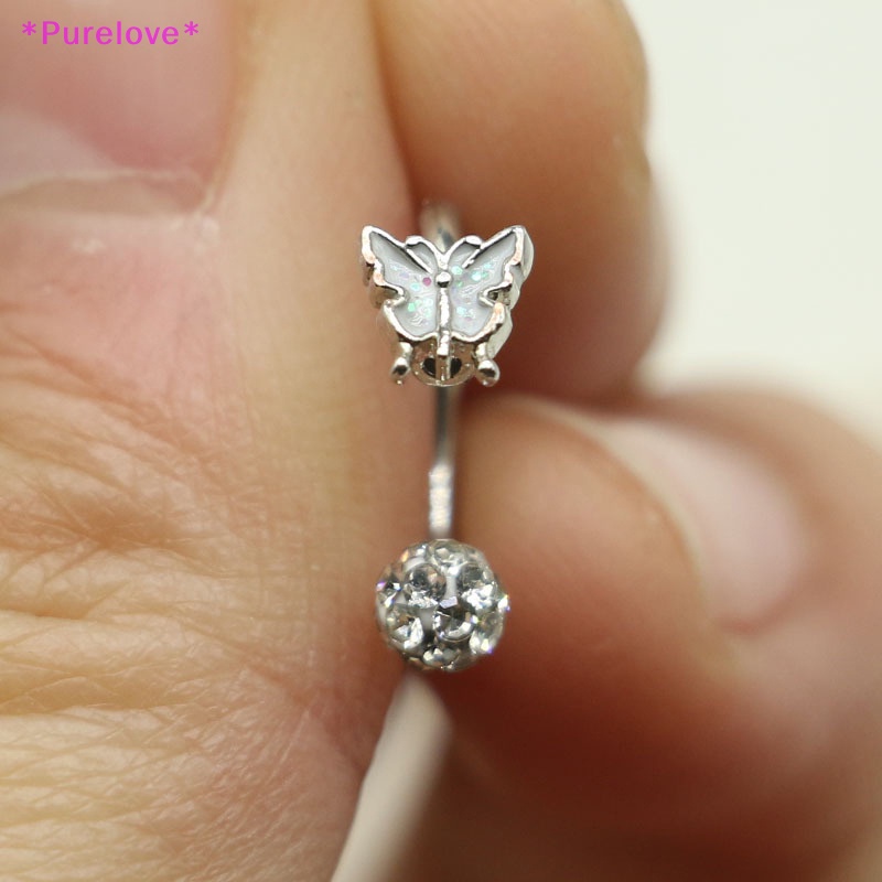 1 Khuyên Môi Dạng Dọc Bằng Thép Không Gỉ Hình Bướm Cá Tính Mới