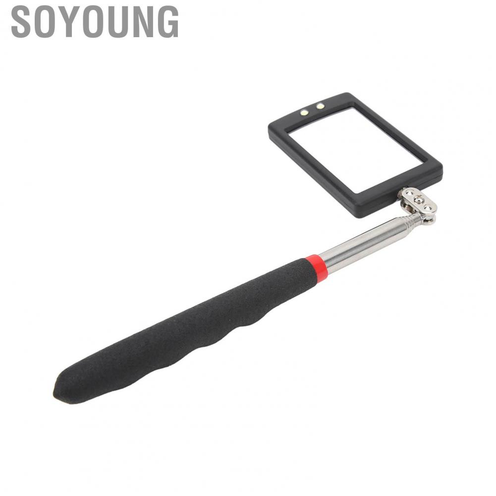 Soyoung Telescopic Inspection Mirror  Lighted 360 Degree Swivel for Automotive Mechanics  Retractable
