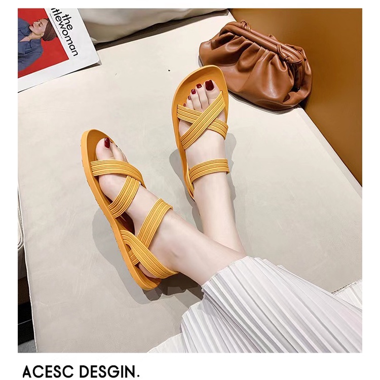 Sandal Đế Bằng Thiết Kế Mới Thời Trang Mùa Hè Dành Cho Nữ