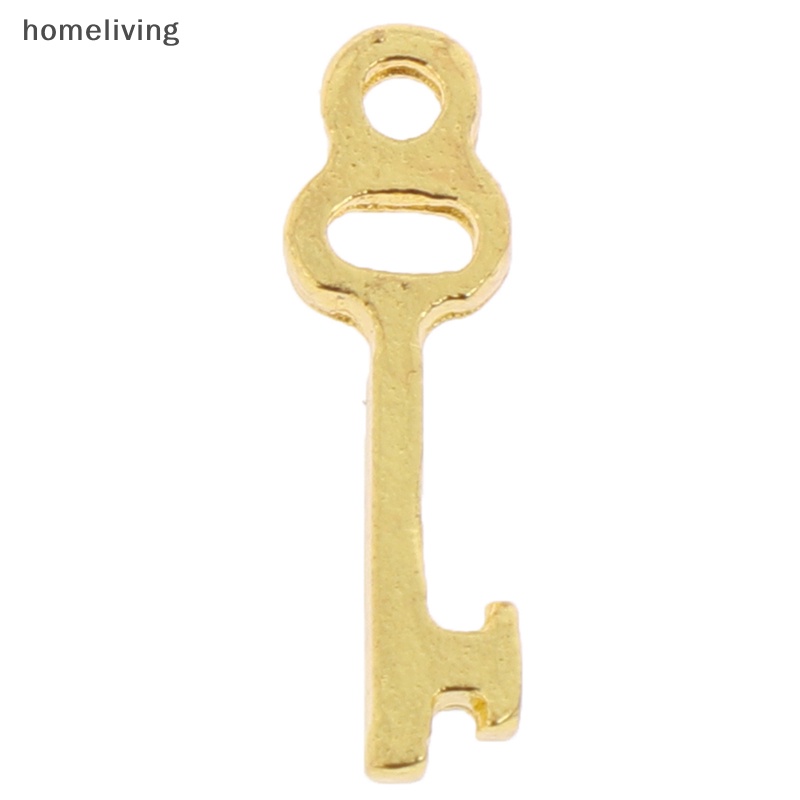 Tay Nắm Cửa Kim Loại Mini Màu Vàng Kèm Chìa Khóa Tỉ Lệ 1 / 12 Trang Trí Nhà Búp Bê