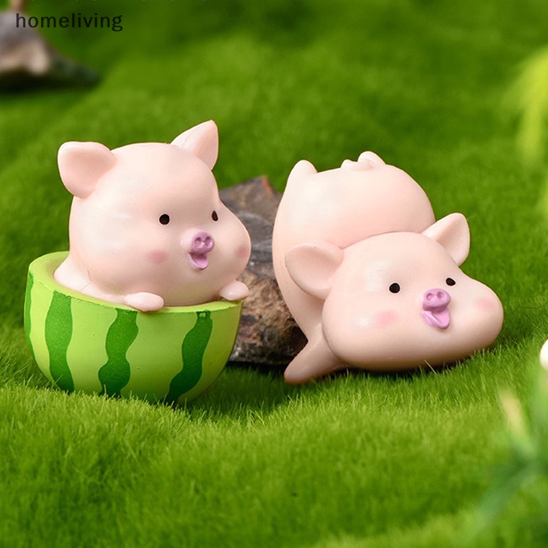 Bộ 7 Đồ trang trí Chú Heo Dễ Thương Dùng Trang Trí Nhà Cửa / Sân Vườn