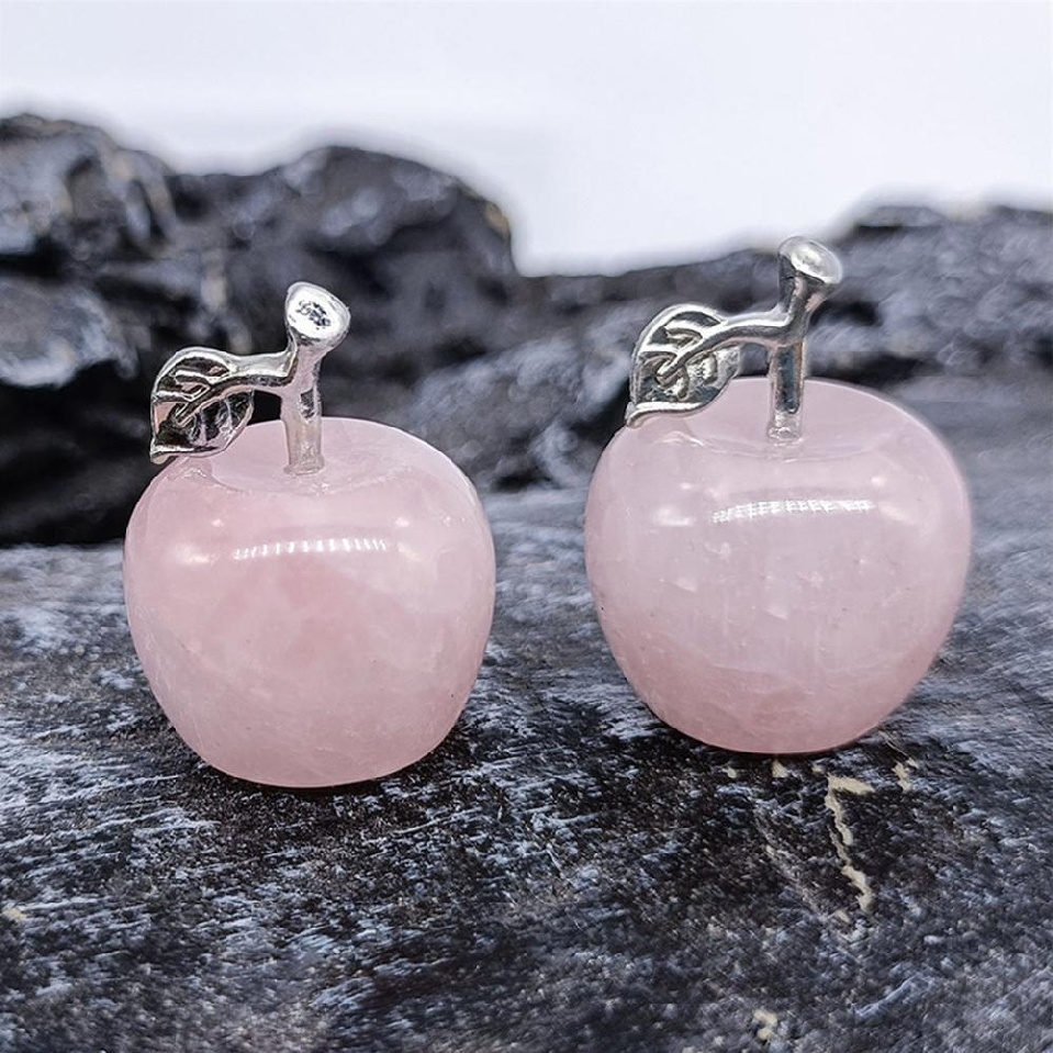 Apple Statue Healing Crystal Gemstone Natural Stone Christmas Home Decor