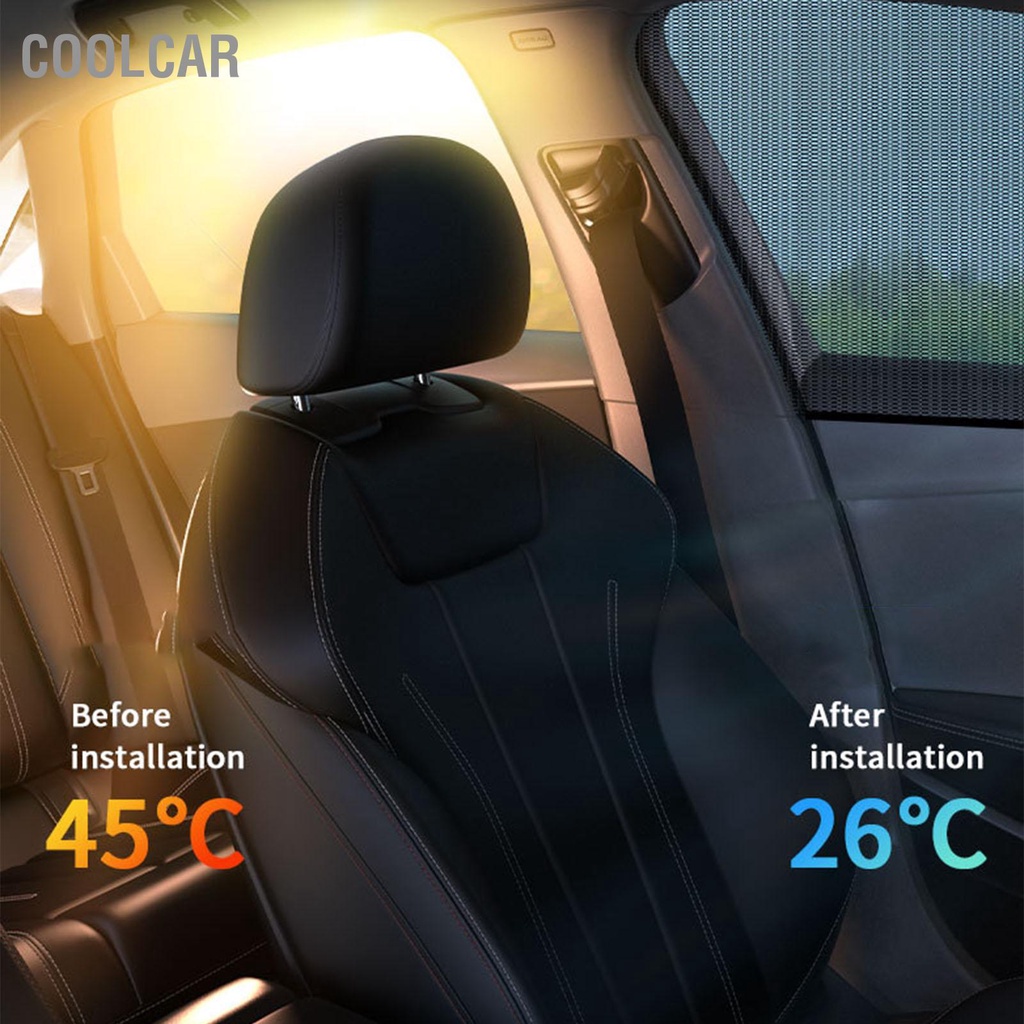 2 Chiếc Màn Lưới Che Nắng Cửa Sổ Xe Hơi - Chống Nắng Và Tia UV Thoáng Khí Màn Cho Xe Cắm Trại - CoolCar