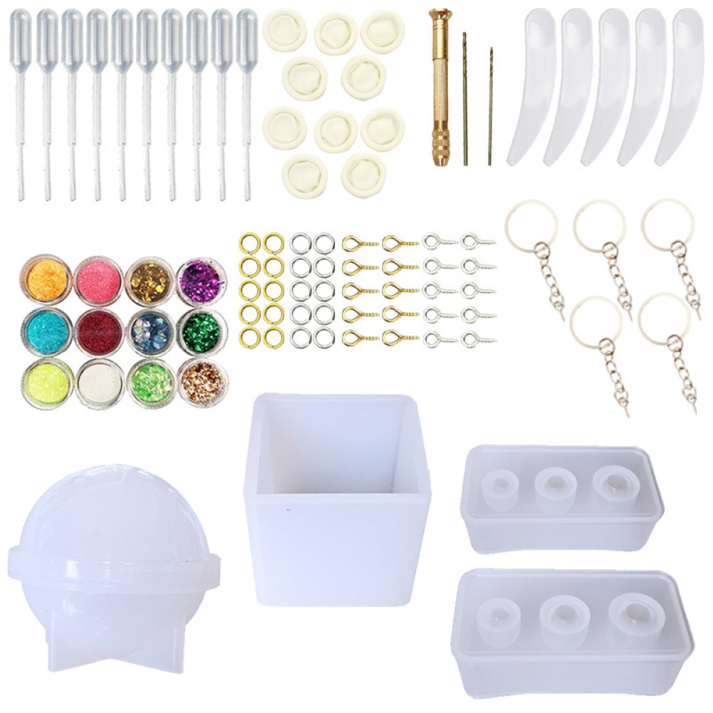 Khuôn Silicone Hình Vuông Làm Trang Sức Thủ Công