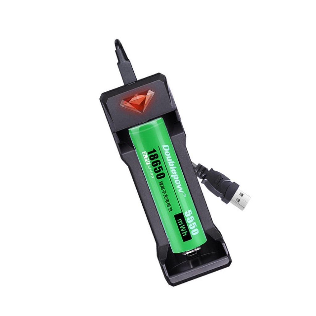 Bộ Sạc Pin 18650 26650 21700 16340 CR123A 14500 21700 Tự Ngắt 3.7V Doublepow - Bộ Sạc Pin Đa Năng 3.7V UK11 cho đèn pin,