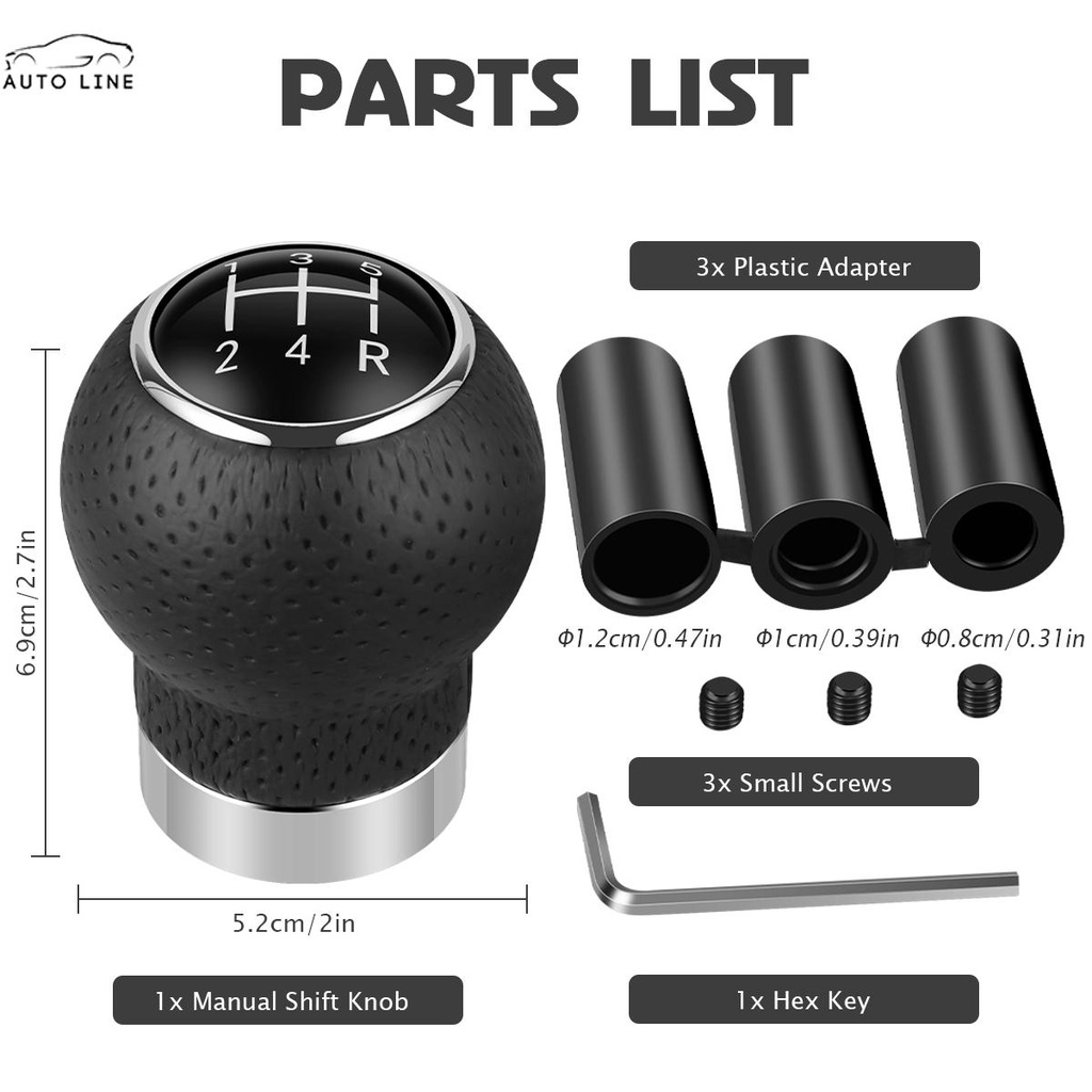 Cần Gạt Số Bằng Da PU 5 Tốc Độ 8 / 10 / 12mm SHOPCYC3037 Cho Xe Hơi