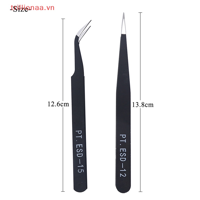 1 Nhíp Chống Tĩnh Điện ESD-12 / 15 Bằng Thép Không Gỉ