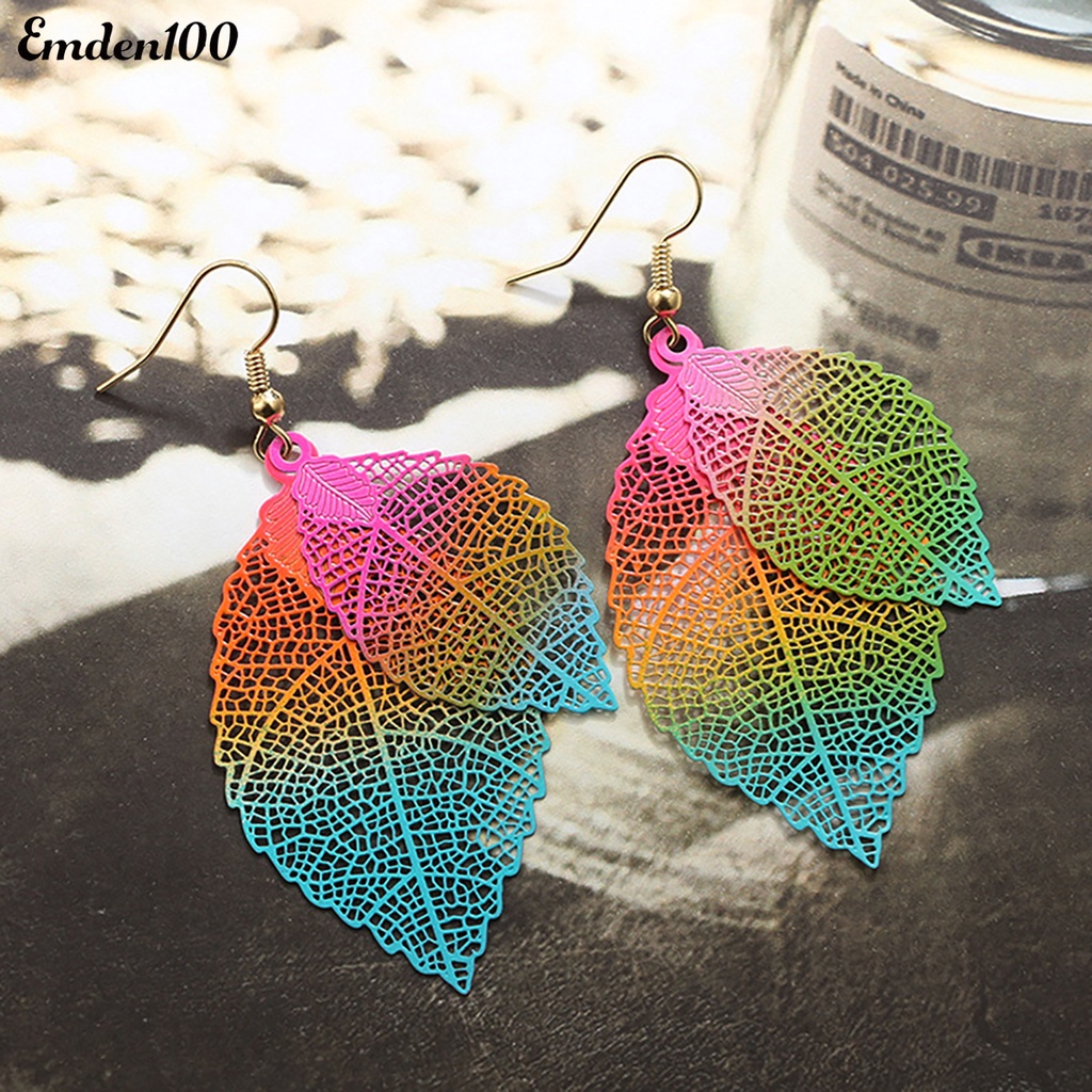 1 Đôi Bông Tai Chiếc Lá Thời Trang Nữ Tính