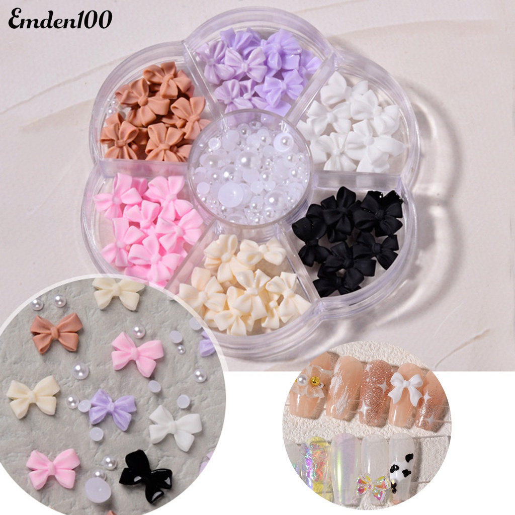 1 Hộp Phụ Kiện Đính Trang Trí Móng Tay 3D Dễ Thương