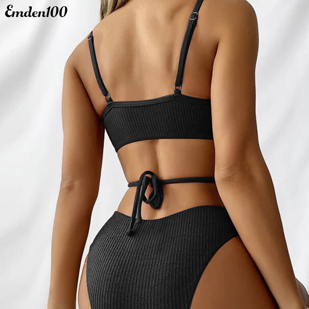 Bộ Bikini Hai Dây Màu Sắc Thời Trang Gợi Cảm Cho Nữ