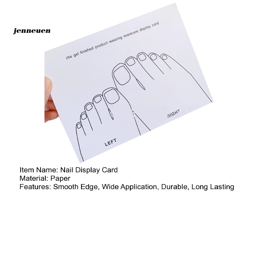 Set 5 Thẻ Trưng Bày Móng Tay Giả 2 Kiểu Chuyên Dụng Cho Salon Edge