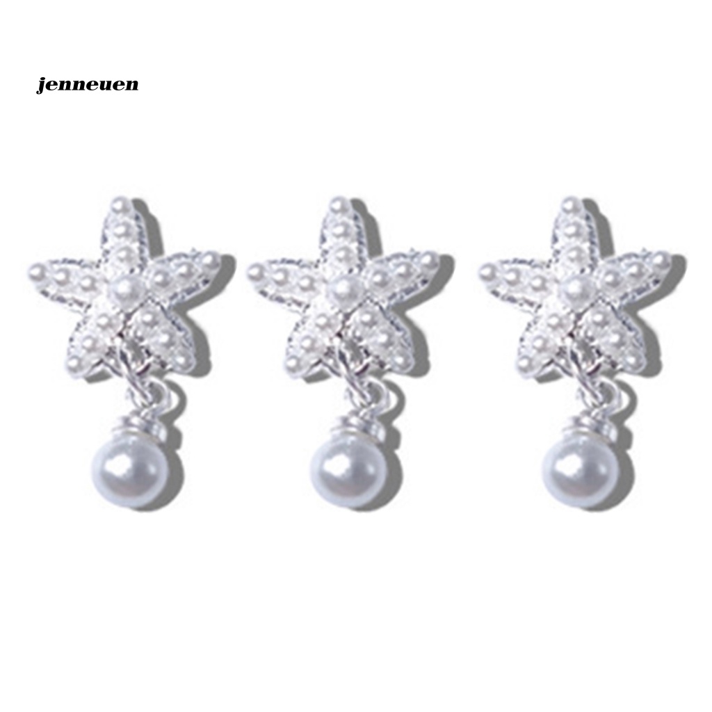 Bộ 3 Phụ Kiện Trang Trí Móng Tay Hình Bướm 3D Bằng Hợp Kim