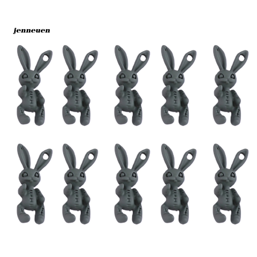 Bộ 10 Phụ Kiện Trang Trí Móng Tay Hình Thỏ Kinh Dị Bằng Hợp Kim Kẽm Chống Phai