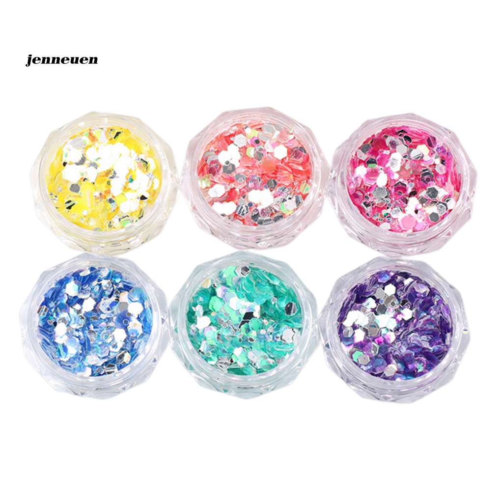 Set 6 Hộp Phụ Kiện Trang Trí Móng Tay Nghệ Thuật Màu Macaron Xinh Xắn