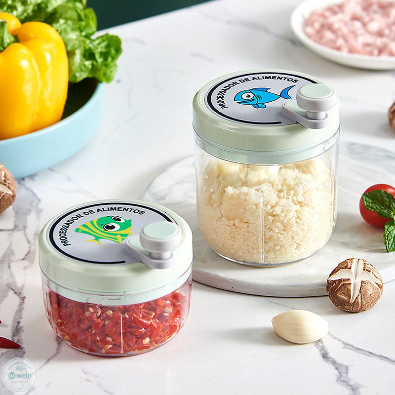 Máy nghiền tỏi bằng tay Máy xay tỏi kéo tay Dụng cụ kéo tỏi Máy xay thịt Máy đánh tôm Loại kéo tay Máy xay tỏi Dụng cụ nhà bếp WE