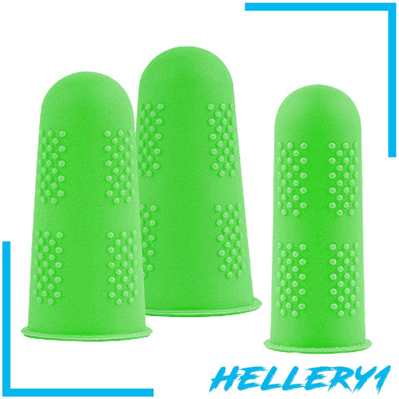 Set 3 Vỏ Bọc Ngón Tay Bằng Silicon Cách Nhiệt Chống Cắt Chắc Chắn Dùng Cho Nhà Bếp