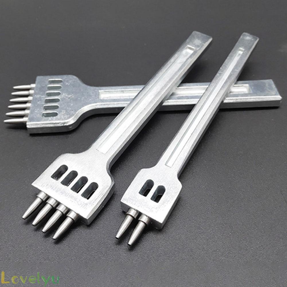 ⭐24H SHIPING ⭐Durable and Practical Leather Round Row Punching Tool 2/4/6 Hole DIY 4mm Spacing
