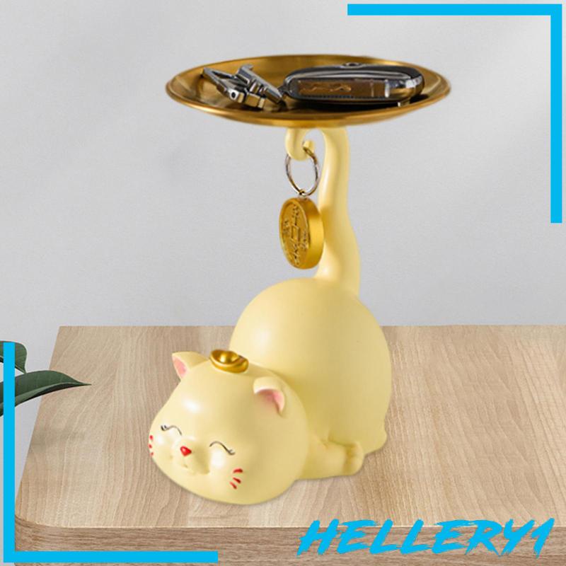 Giá Đỡ Chìa Khóa Điêu Khắc Hình Chú Mèo Dễ Thương Trang Trí Phòng Ăn