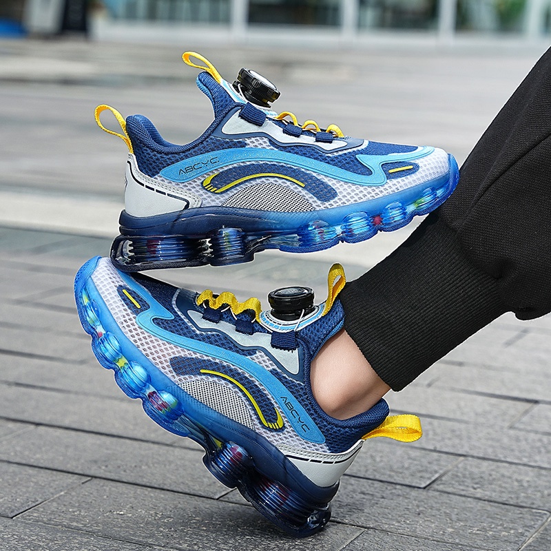 Giày Thể Thao Bằng Da Chất Lượng Cao Thoải Mái Màu Xanh Dương / Hồng / Xanh Lá Dành Cho Bé Trai Và Bé Gái