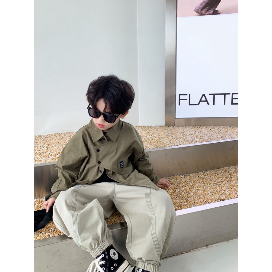 Áo Sơ Mi Tay Dài Phong Cách Hàn Quốc Thời Trang Mùa Thu Cho Bé Trai